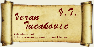 Veran Tucaković vizit kartica